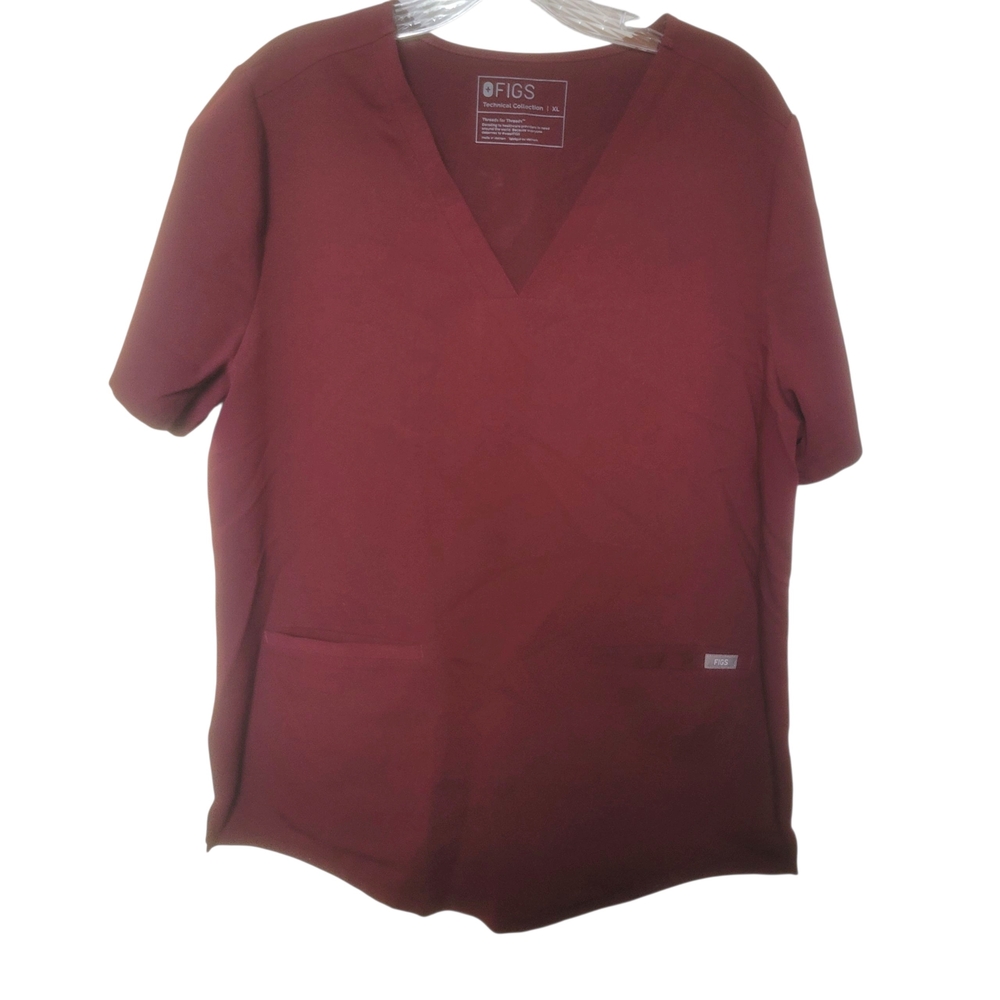 Figs Casma Scrub Top Womens XL Technical Collection Red Medical